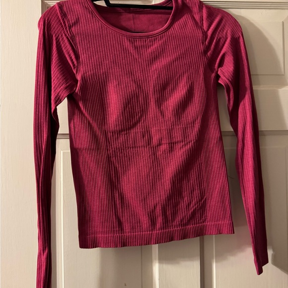 lululemon athletica Tops - Lululemon Ebb to Street Women's Ribbed Long Sleeve Top - Pink